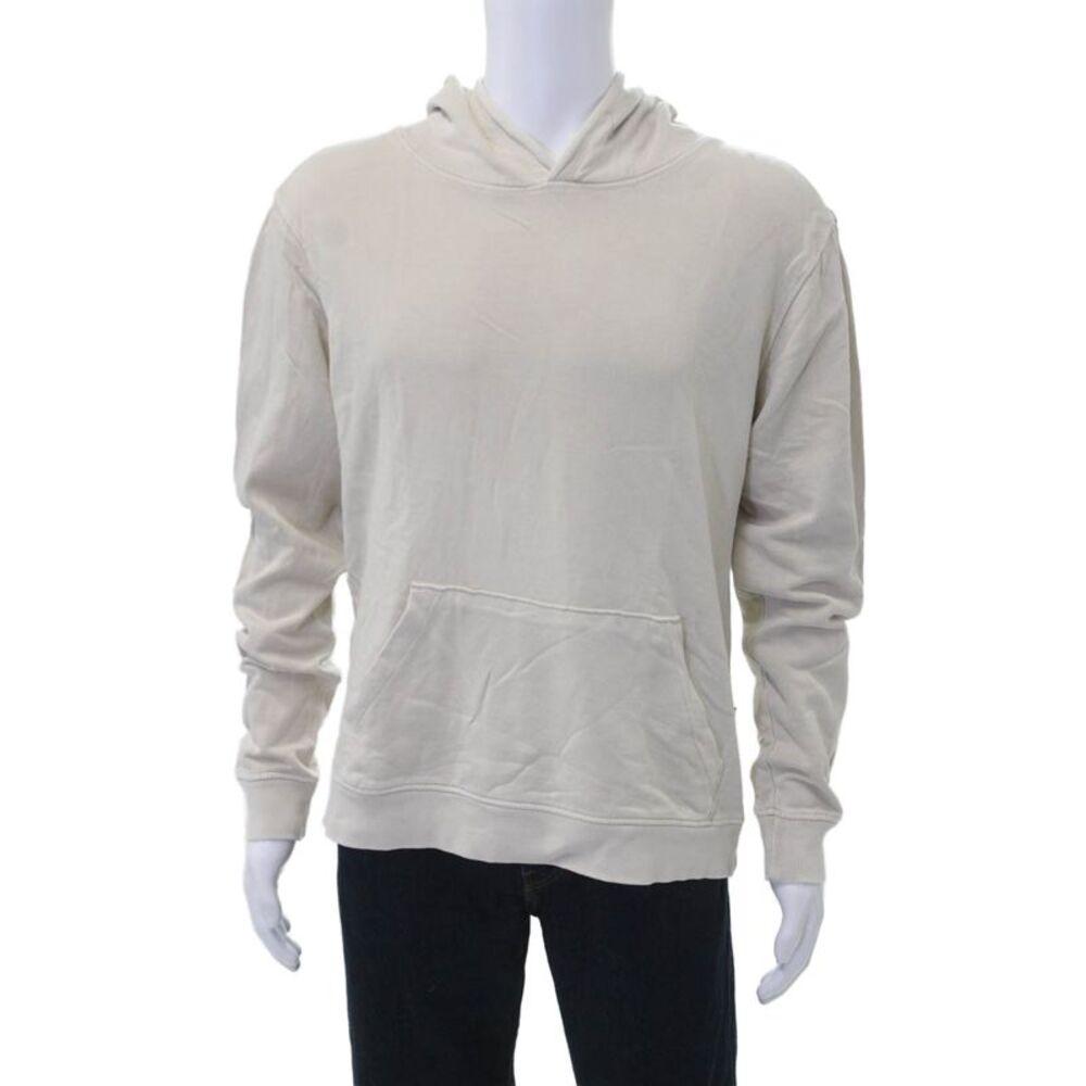 ONIA Mens Pullover Hoodie Beige 100% Cotton Size S